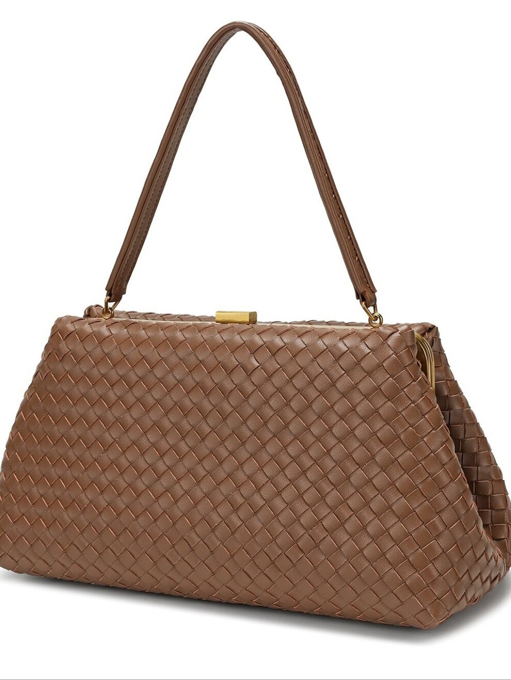 Tiffany & Fred Paris Leather Clutch/Shoulder Bag Caramel Brown NWT